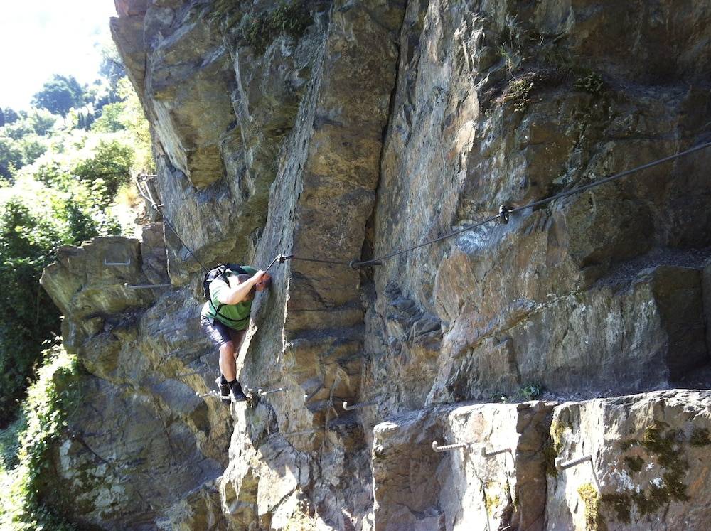Outdoor rock climbing