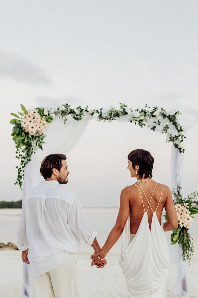 Outdoor wedding area