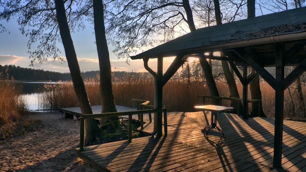Outdoor banquet area