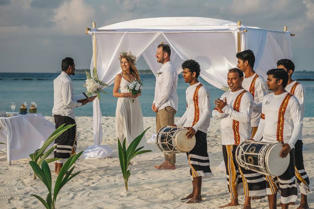 Outdoor wedding area