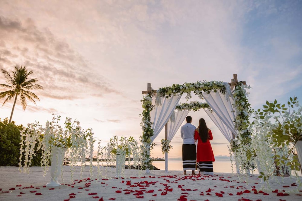 Outdoor wedding area