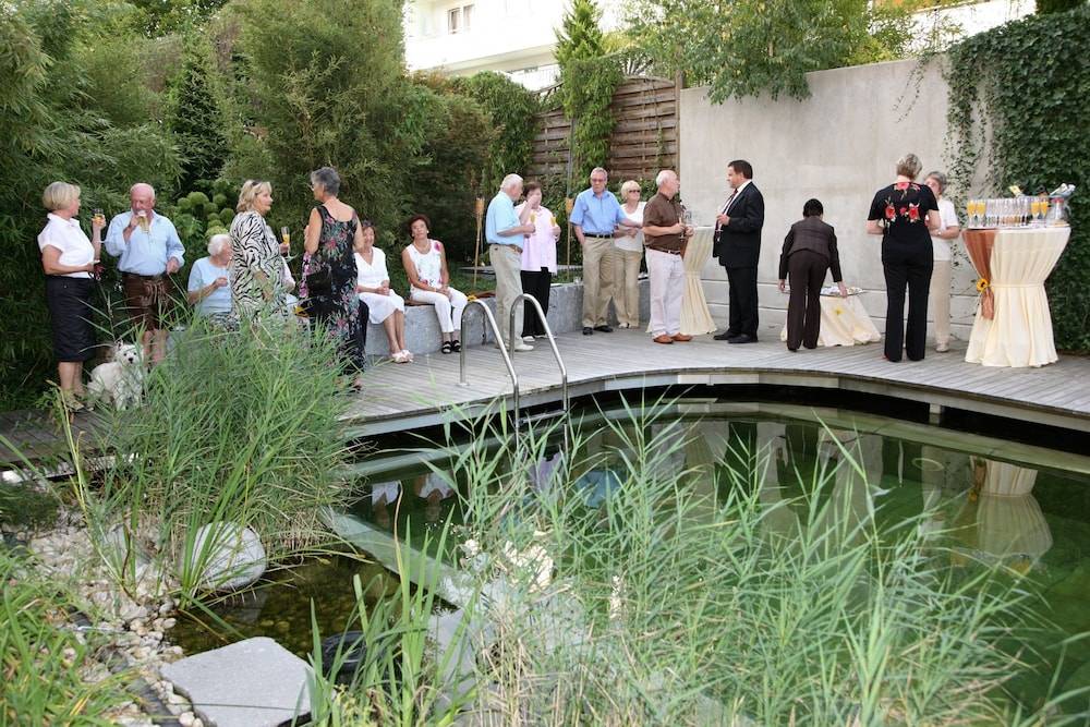 Outdoor banquet area