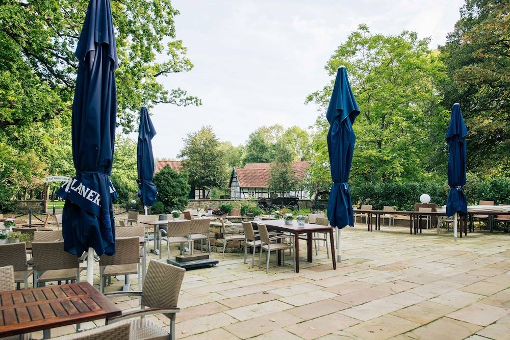 Outdoor banquet area