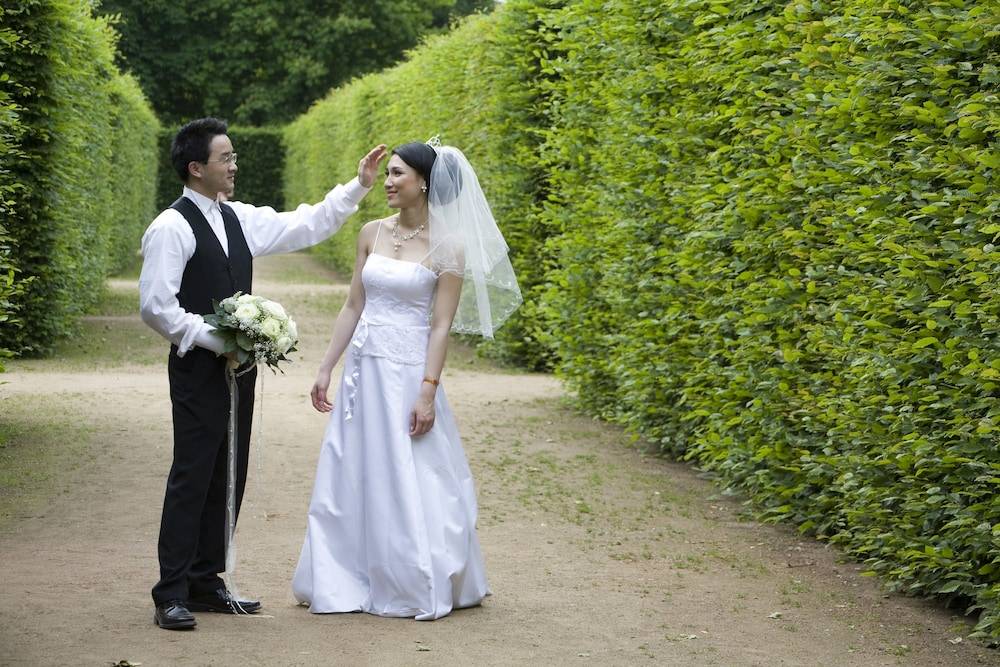 Outdoor wedding area
