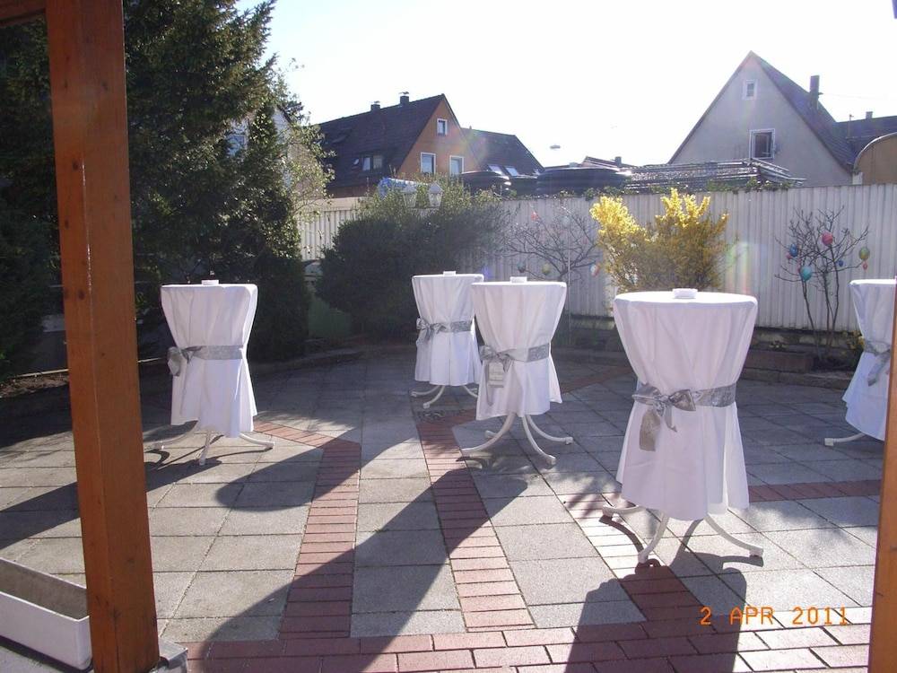 Outdoor banquet area