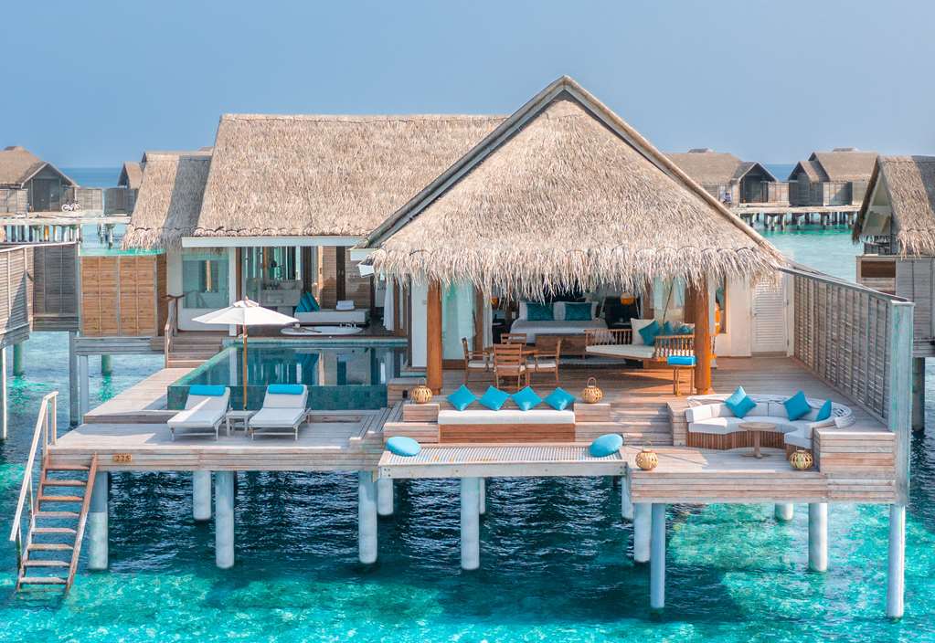 Anantara Kihavah Over Water Pool Villa Aerial