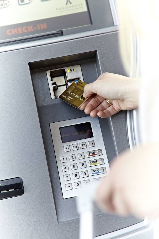 Check-in/check-out kiosk