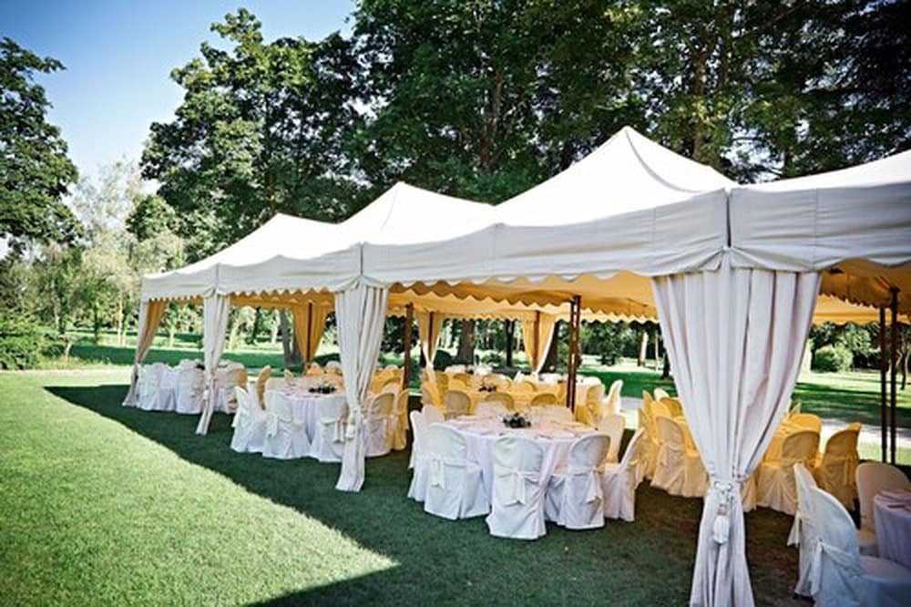 Outdoor wedding area