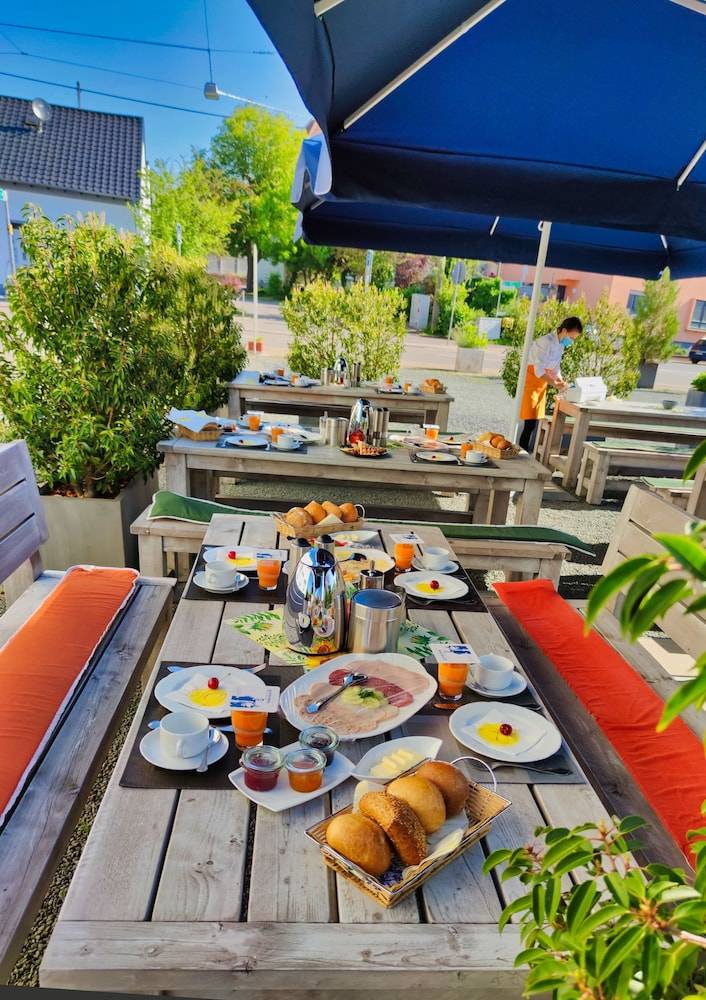 Outdoor banquet area