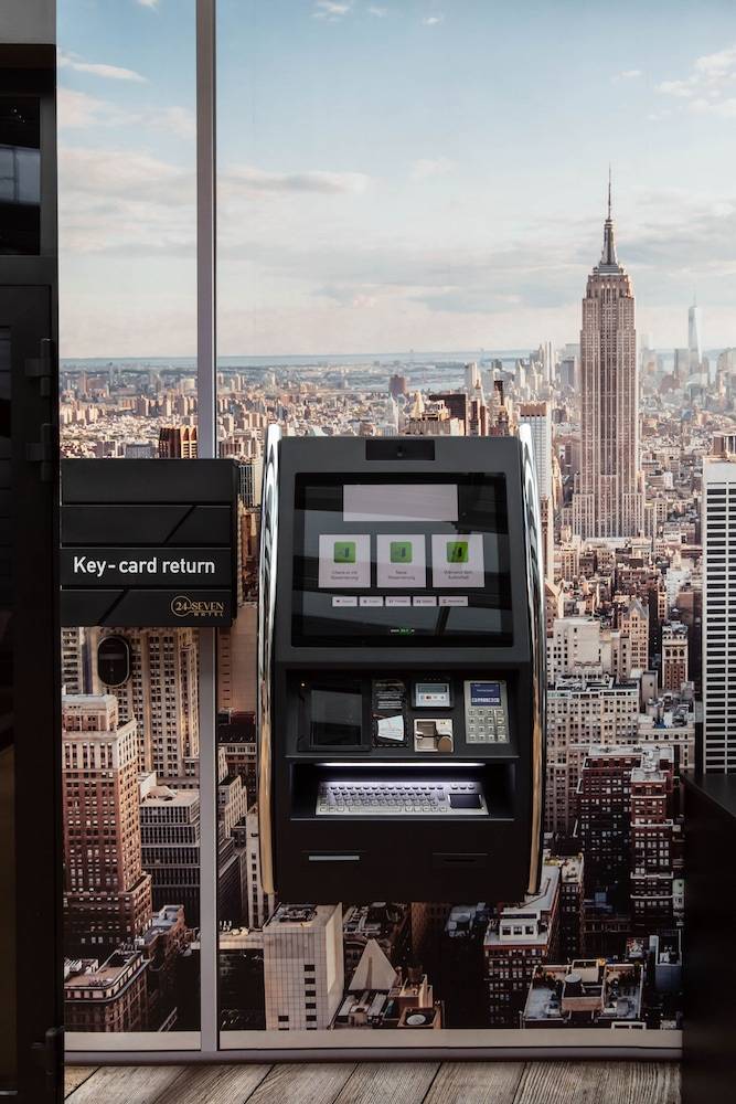 Check-in/check-out kiosk