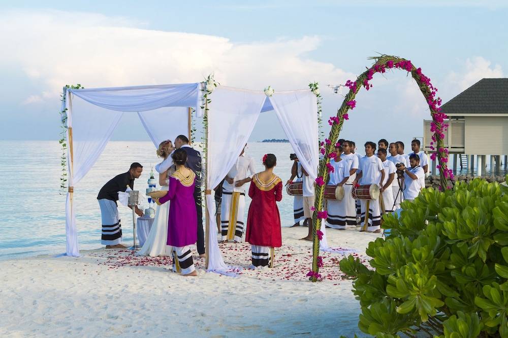 Outdoor wedding area