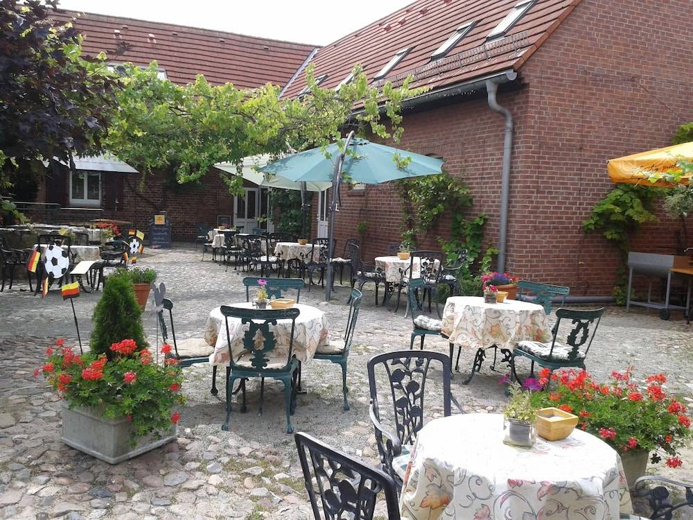 Outdoor banquet area