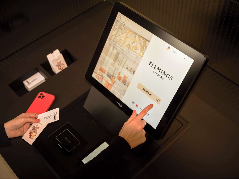 Check-in/check-out kiosk