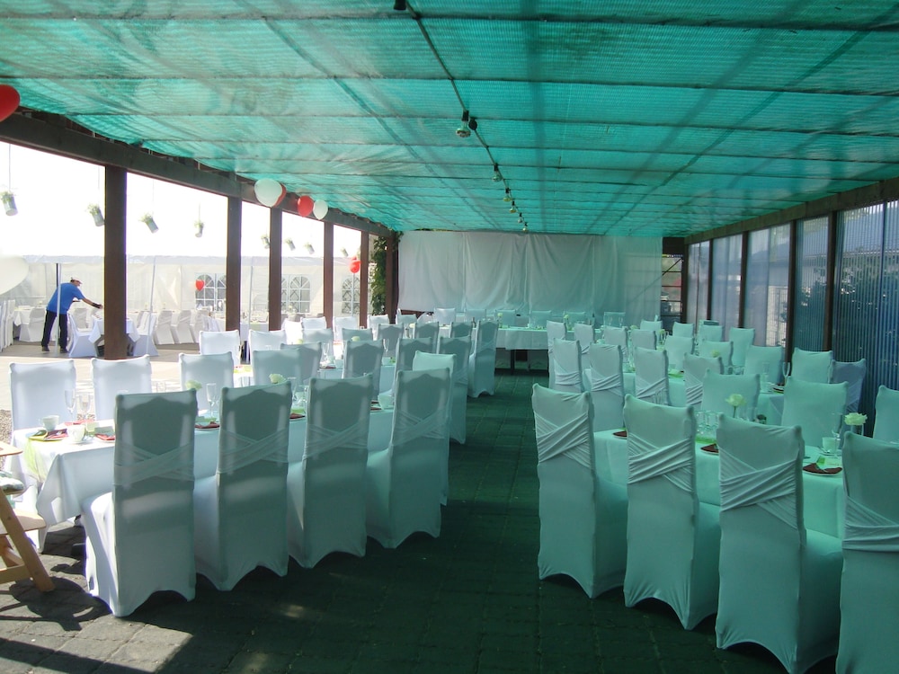 Outdoor banquet area