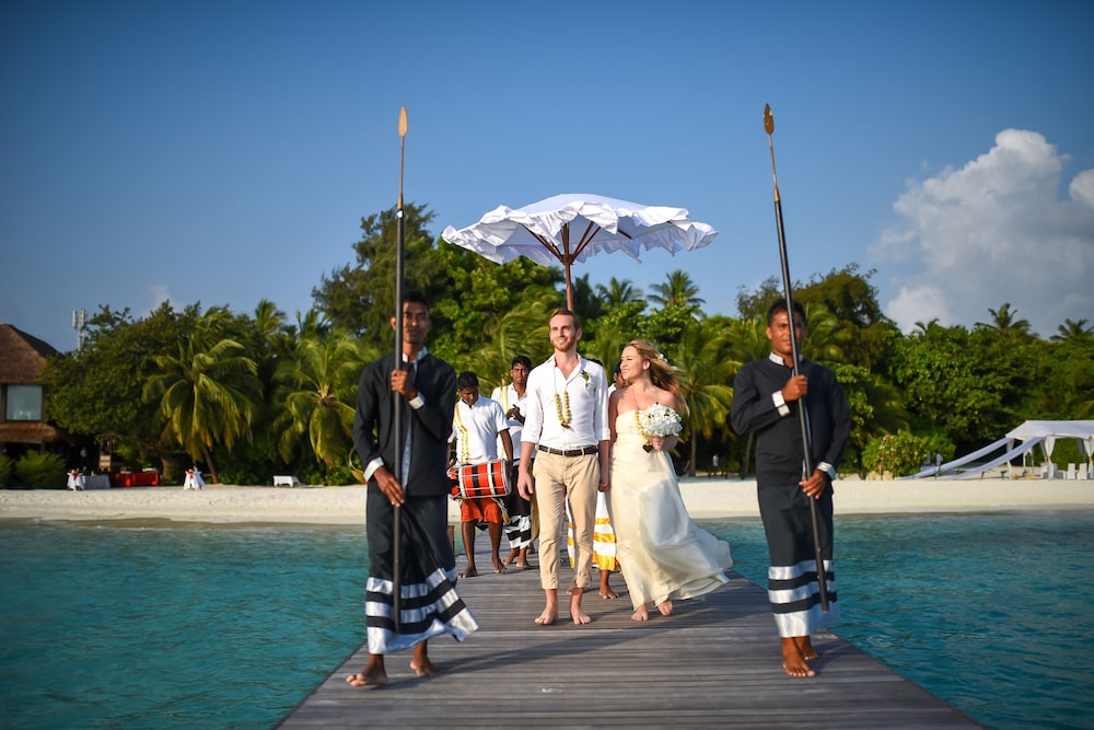 Outdoor wedding area