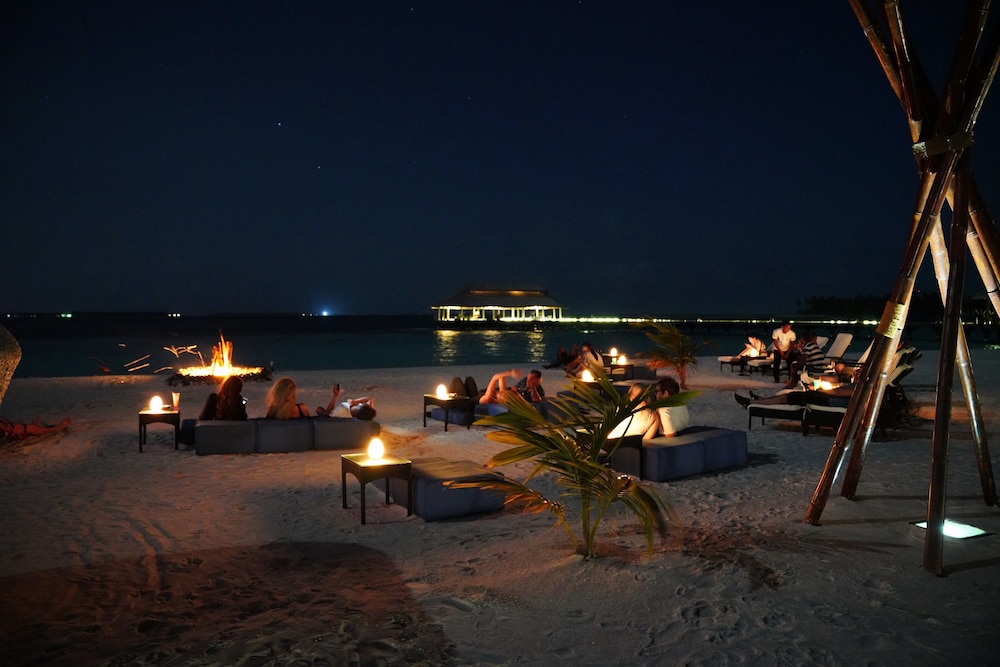 Outdoor banquet area