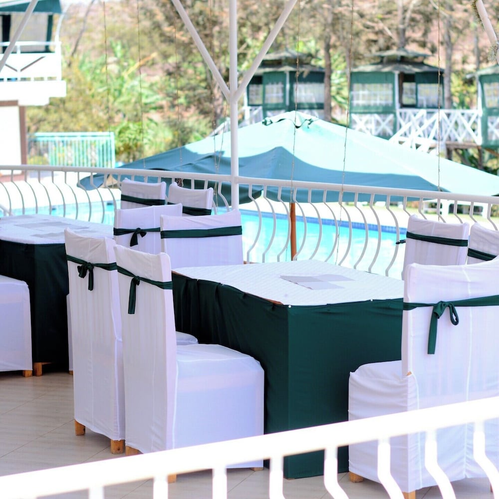 Outdoor banquet area