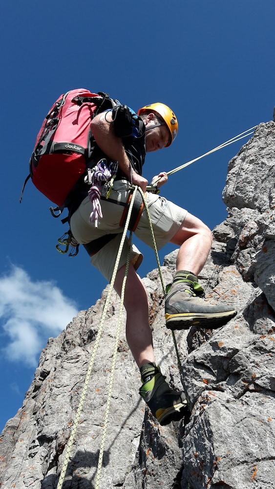 Outdoor rock climbing
