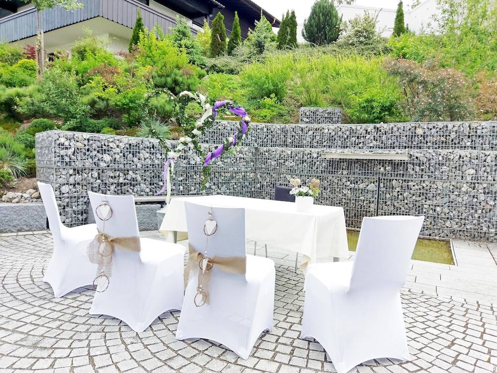 Outdoor wedding area