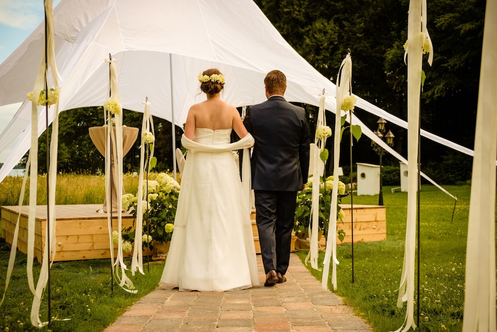 Outdoor wedding area