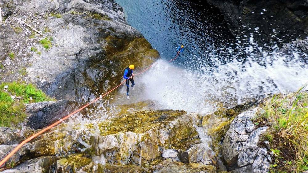 Outdoor rock climbing