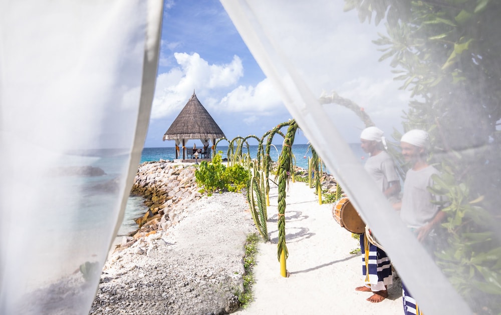Outdoor wedding area