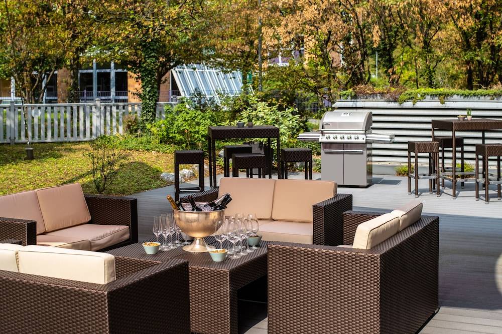 Outdoor wedding area