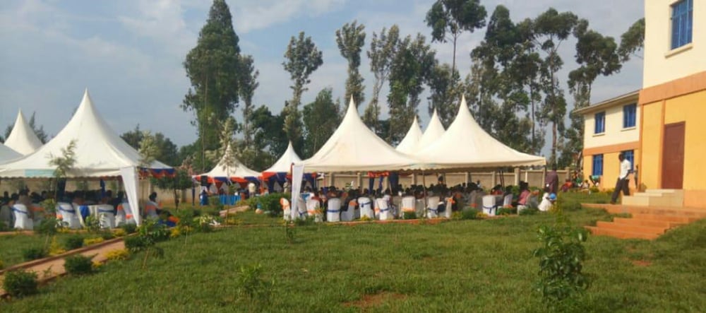 Outdoor wedding area