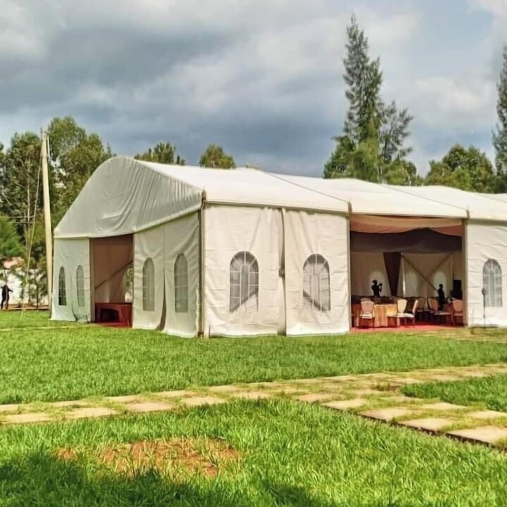 Outdoor banquet area