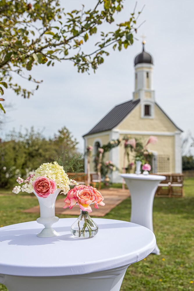 Outdoor wedding area