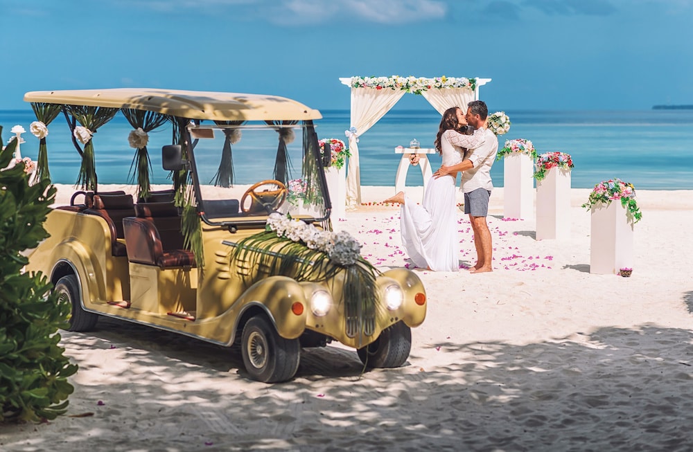 Outdoor wedding area