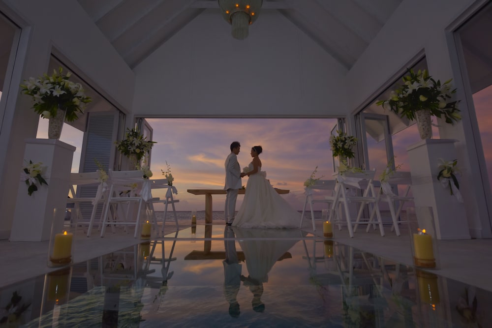 Outdoor wedding area