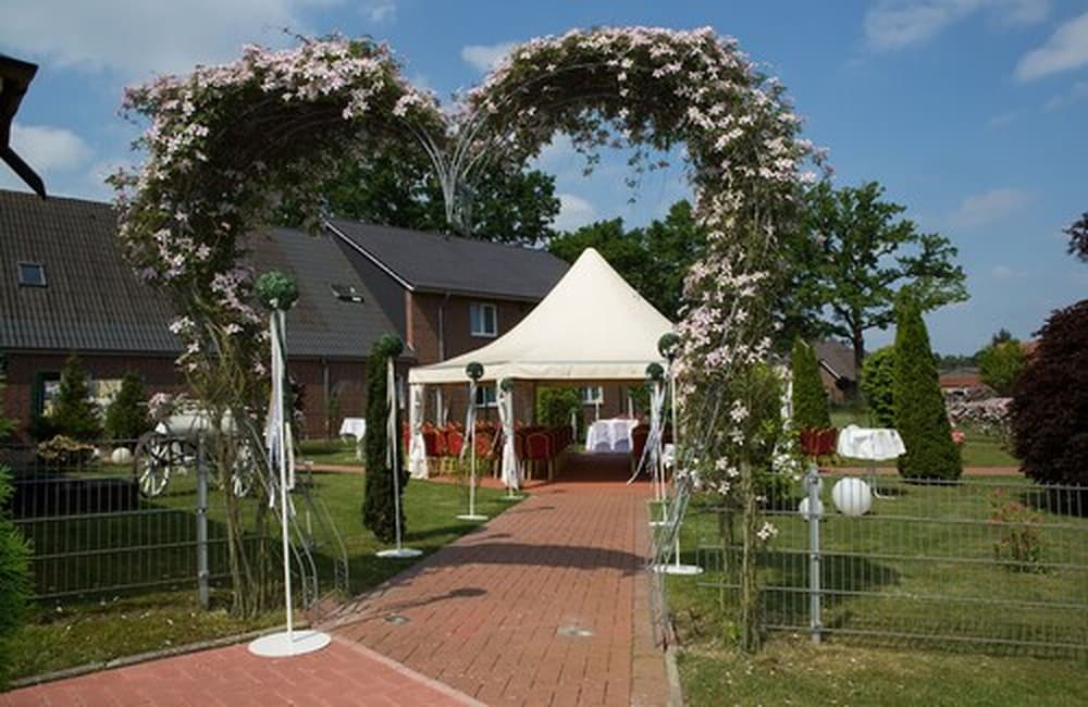 Outdoor wedding area