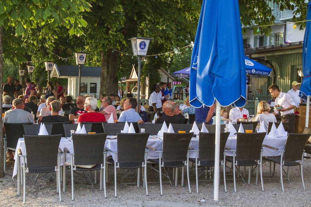 Outdoor banquet area