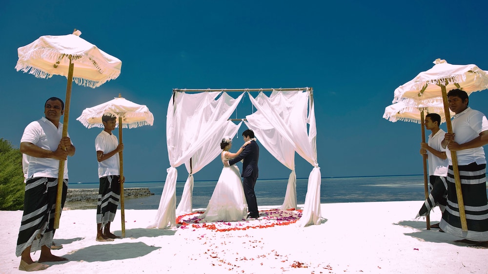 Outdoor wedding area