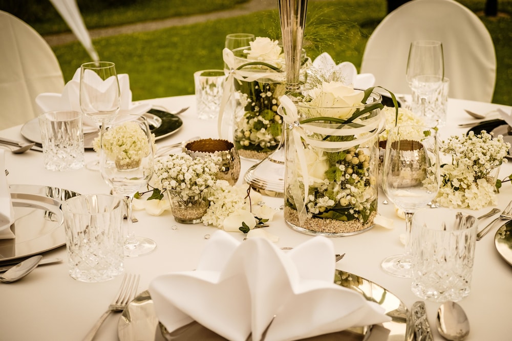Outdoor wedding area