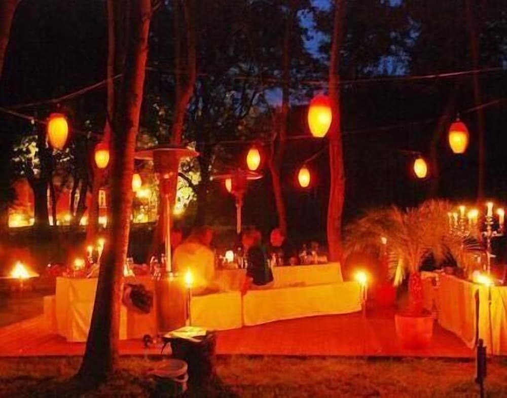 Outdoor banquet area