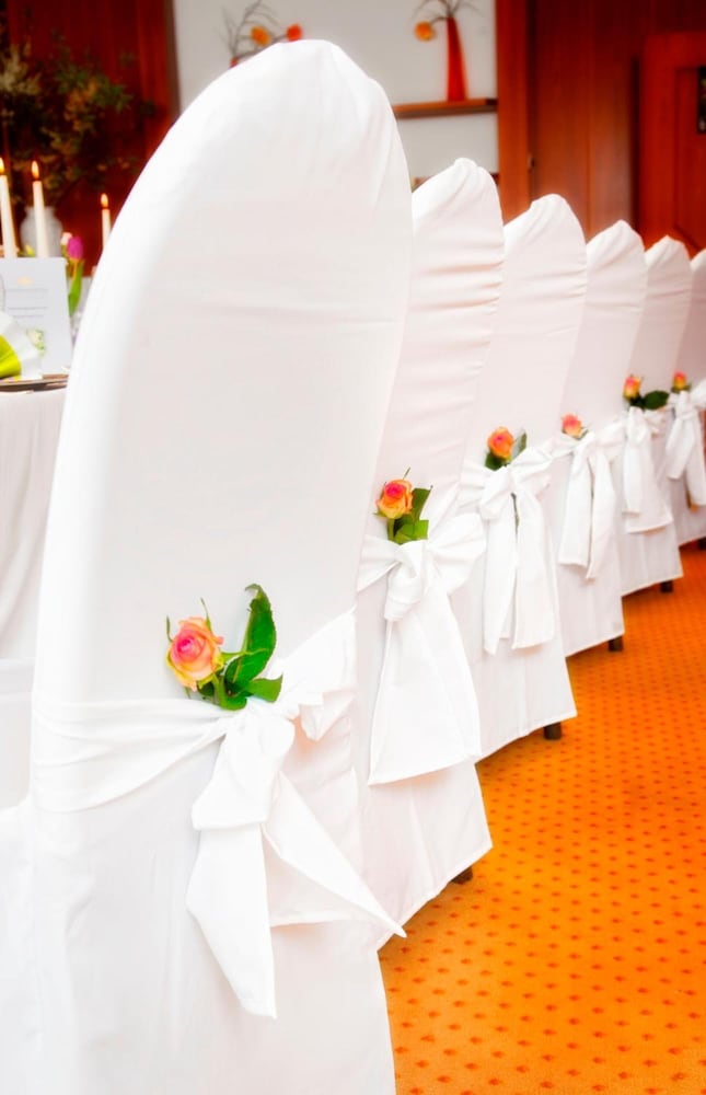 Outdoor banquet area