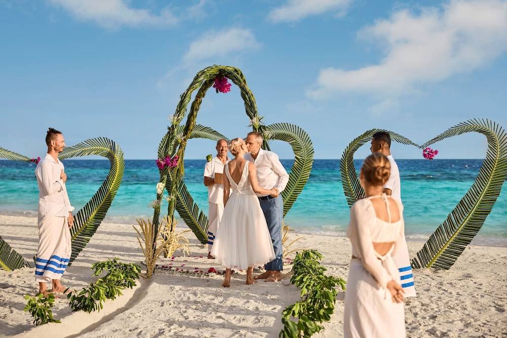 Outdoor wedding area