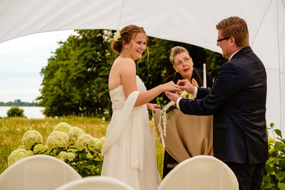Outdoor wedding area