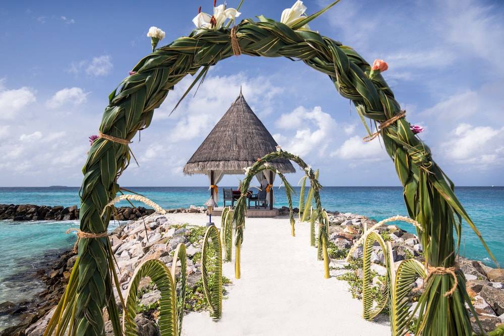 Outdoor wedding area
