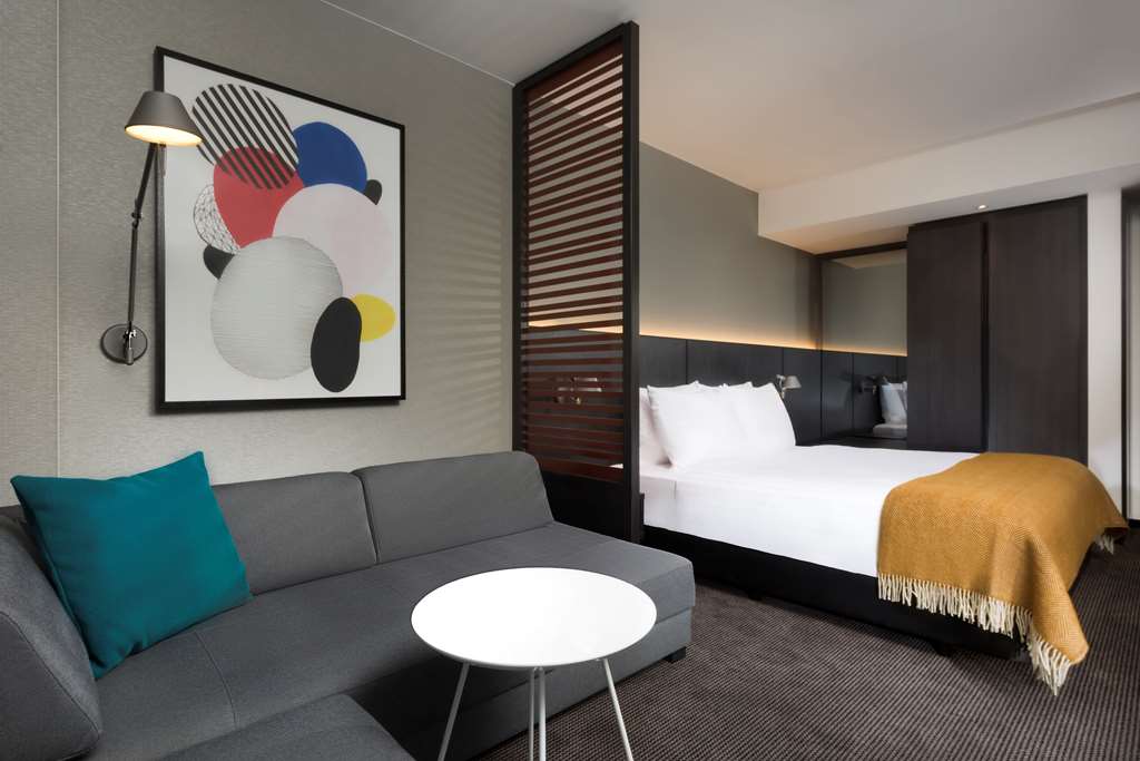 adina apartment hotel leipzig studio room bedroom