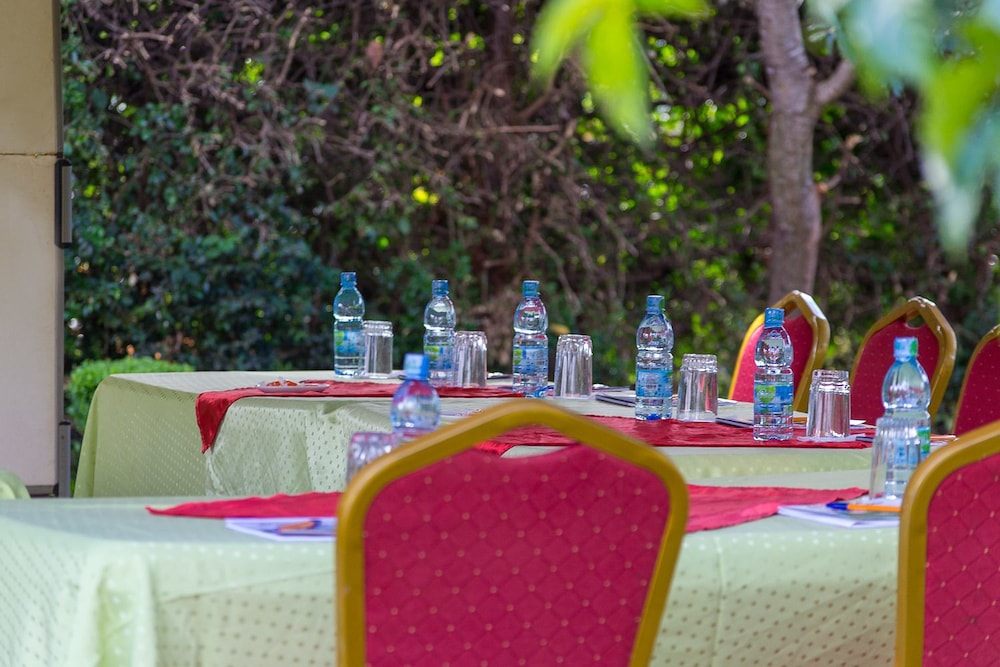 Outdoor banquet area