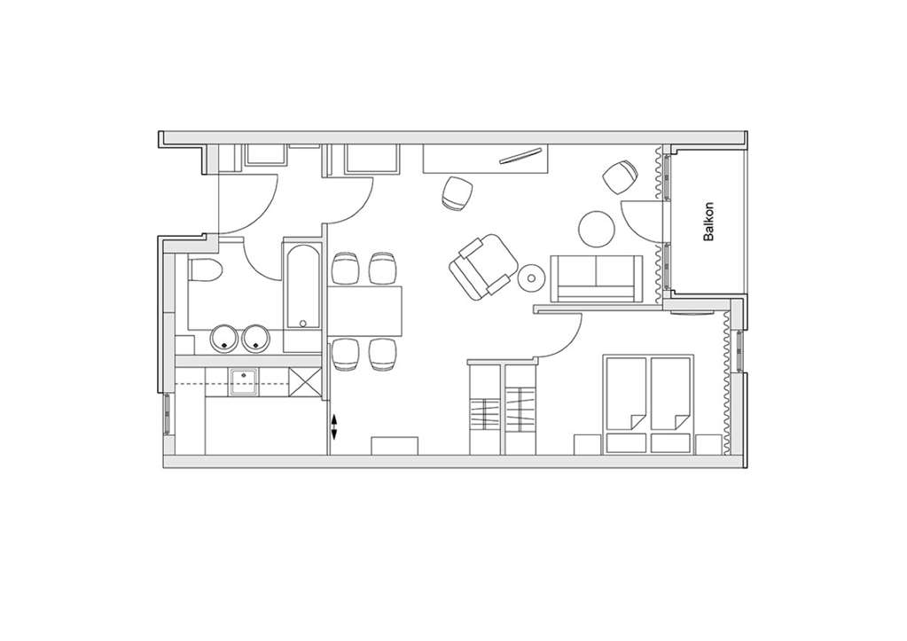 Suite Grundriss MASEVEN Stuttgart