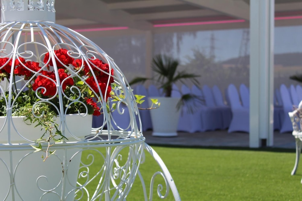 Outdoor banquet area
