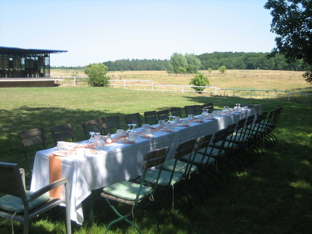 Outdoor banquet area