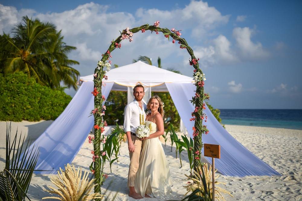 Outdoor wedding area