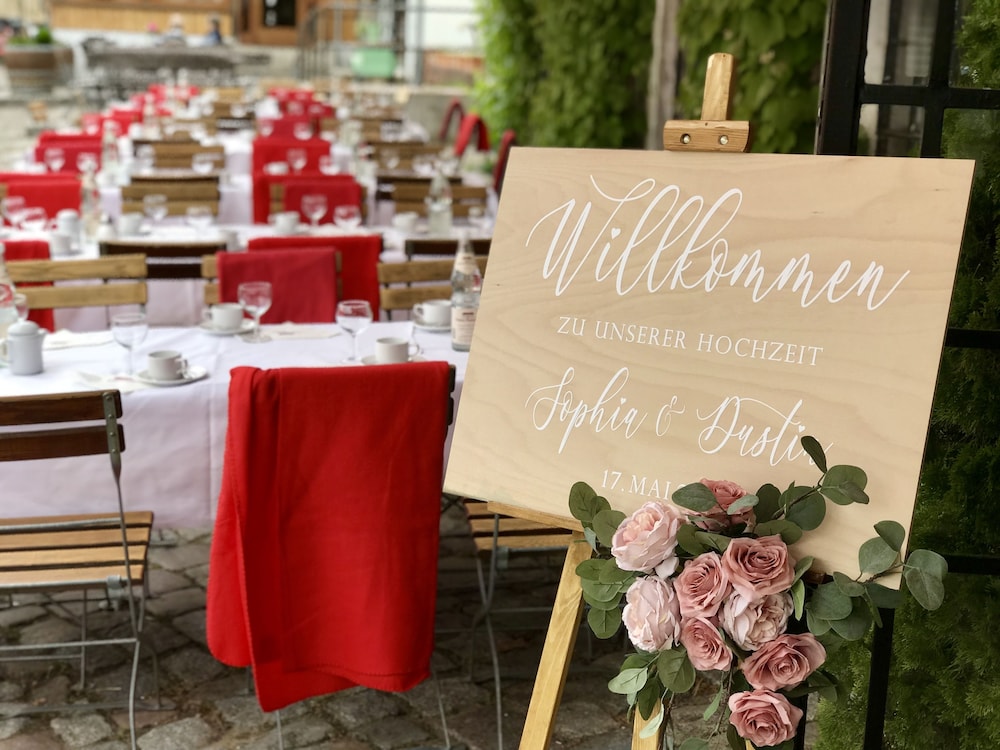 Outdoor wedding area