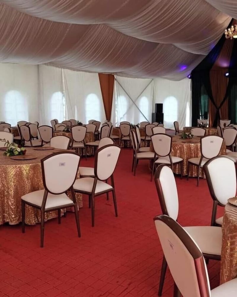 Outdoor banquet area
