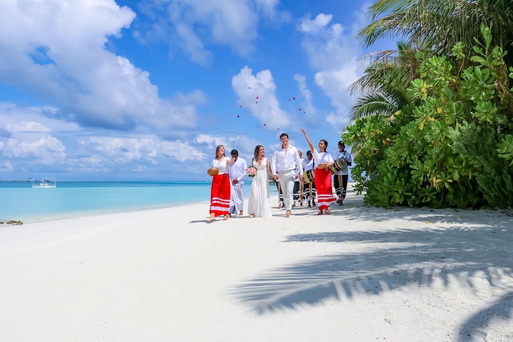 Outdoor wedding area